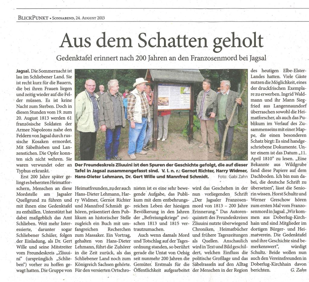 Beitrag Elbe-Elster-Rundschau vom xx.05.2014